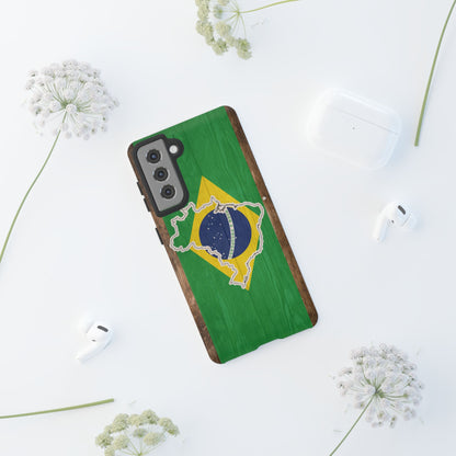 Brazil Flag Phone Map Case Protective Tough Cover Flag of Brazil Samsung Brazilian Pride Hard Plastic Back Brazil Flag Cover
