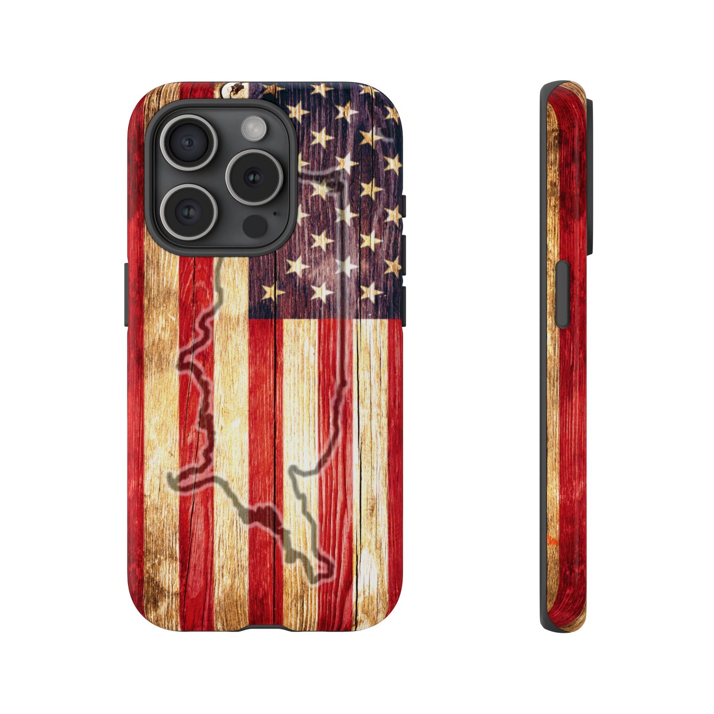 USA flag & map tough phone case for iPhone Samsung Google Patriotic impact-resistant cover with UV protection and shock absorption USA Flag