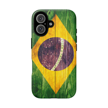 Brazil Phone Case Protective Tough Cover Flag of Brazil Samsung Brazilian Pride Hard Plastic Back Brazil Flag Cover IPhone Souvenir Gift Protective Case