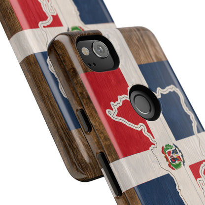 Dominican Republic Flag Phone Map Case Protective Tough Cover Flag of Dominican Pride Hard Plastic Back DR Flag Cover Dominicana