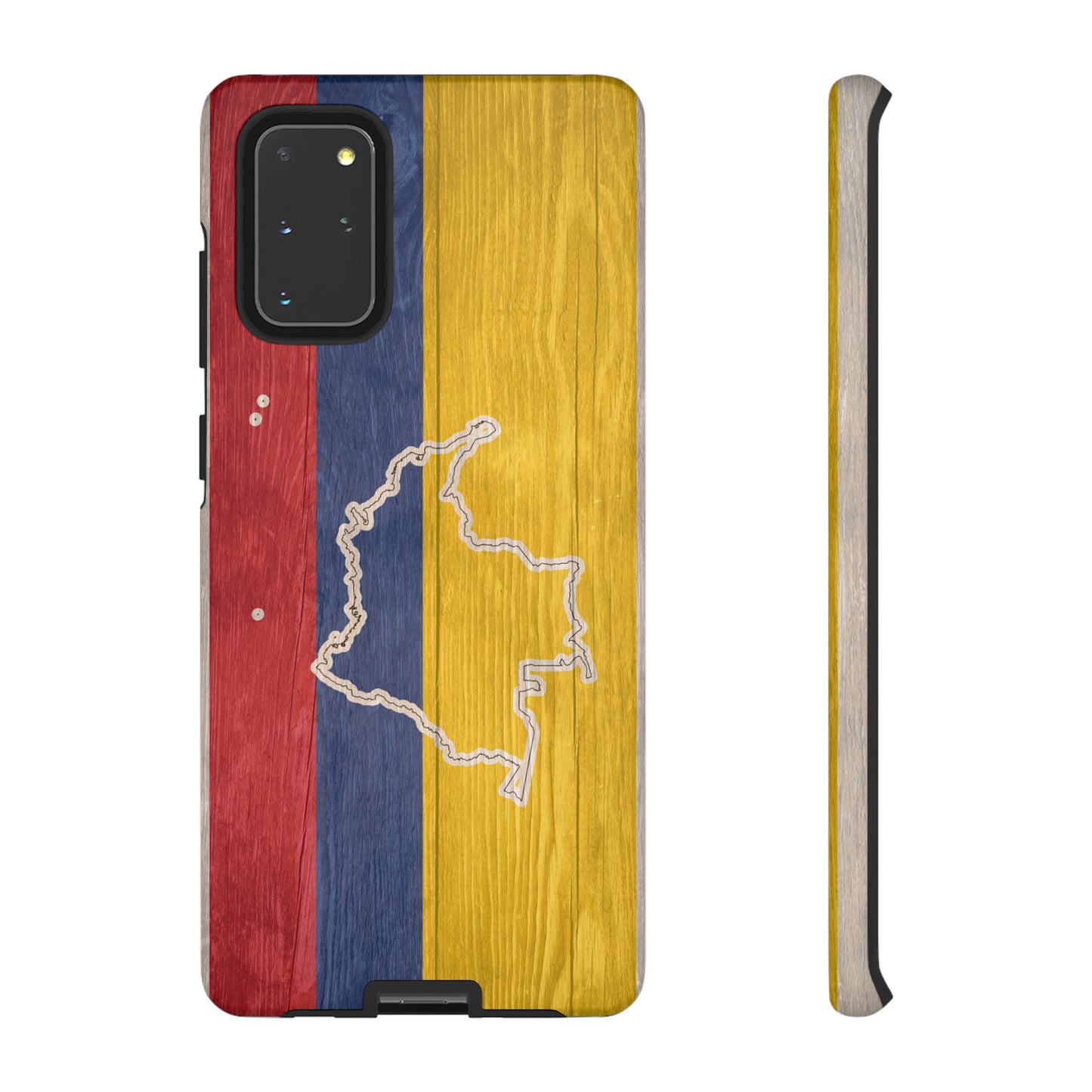 Colombian Flag Map Style iPhone Case Protective Tough Cover Flag of Colombia Samsung Colombian Pride Huawei Hard Plastic Back Colombia Phone