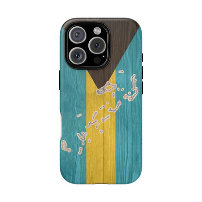 Bahamas Flag Phone Map Case Protective Tough Cover Flag of Bahamas Samsung Bahamian Pride Hard Plastic Back Bahamas Flag Cover