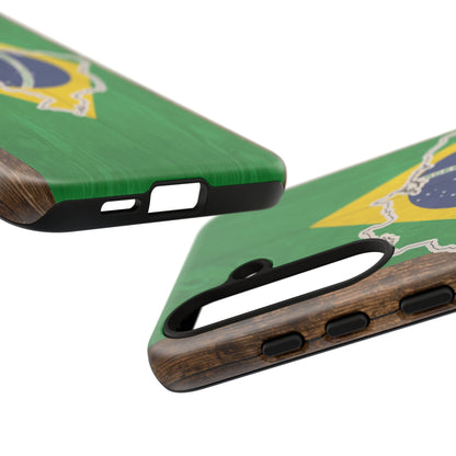 Brazil Flag Phone Map Case Protective Tough Cover Flag of Brazil Samsung Brazilian Pride Hard Plastic Back Brazil Flag Cover