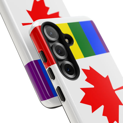 Pride Flag Phone Case -Tough Cases for LGBTQ+ Supporters Canada Theme Rainbow Design Colorful Accessories Birthday Gift