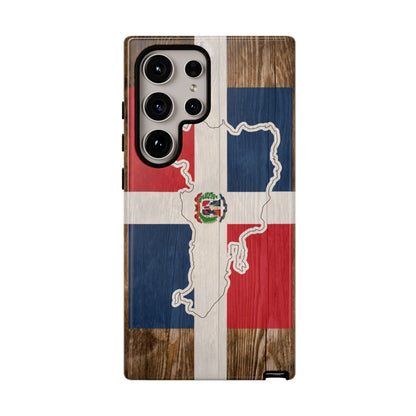 Dominican Republic Flag Phone Map Case Protective Tough Cover Flag of Dominican Pride Hard Plastic Back DR Flag Cover Dominicana
