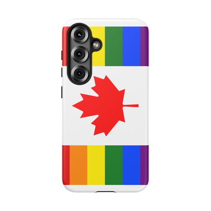 Pride Flag Phone Case -Tough Cases for LGBTQ+ Supporters Canada Theme Rainbow Design Colorful Accessories Birthday Gift