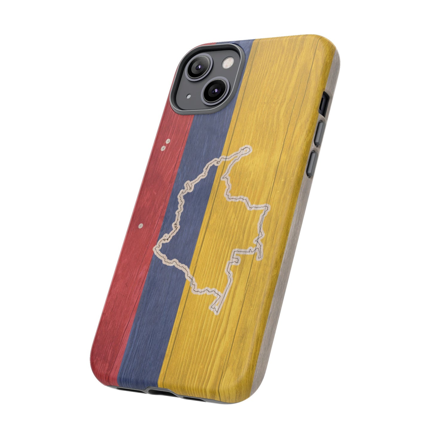 Colombian Flag Map Style iPhone Case Protective Tough Cover Flag of Colombia Samsung Colombian Pride Huawei Hard Plastic Back Colombia Phone