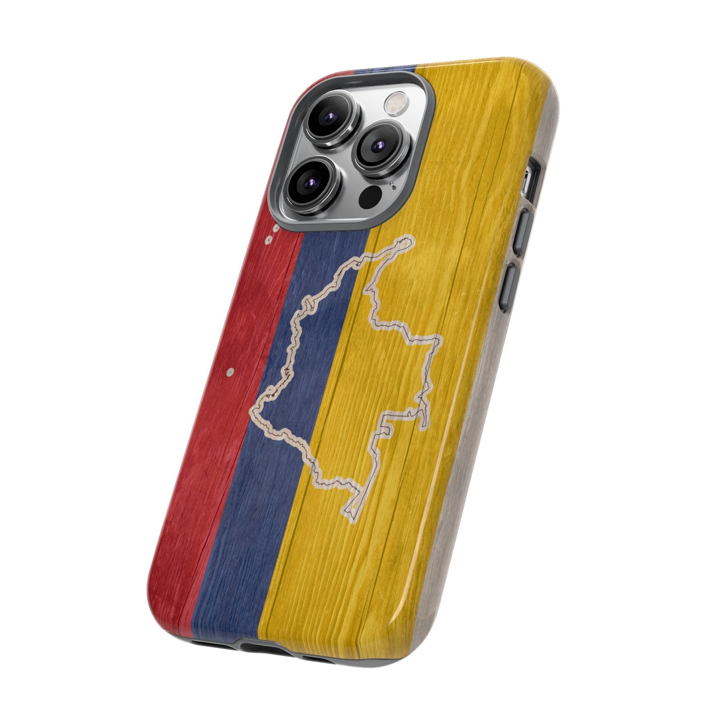 Colombian Flag Map Style iPhone Case Protective Tough Cover Flag of Colombia Samsung Colombian Pride Huawei Hard Plastic Back Colombia Phone