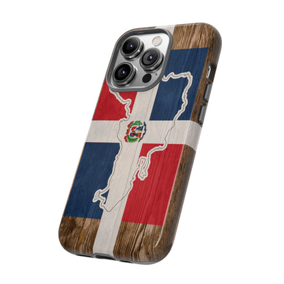 Dominican Republic Flag Phone Map Case Protective Tough Cover Flag of Dominican Pride Hard Plastic Back DR Flag Cover Dominicana