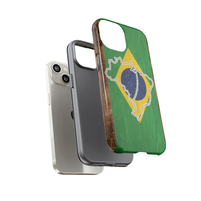 Brazil Flag Phone Map Case Protective Tough Cover Flag of Brazil Samsung Brazilian Pride Hard Plastic Back Brazil Flag Cover