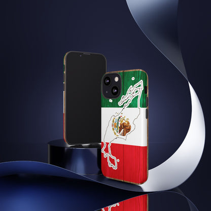 Phone Case, Mexican Flag Tough Case, Patriotic Mexico Phone Cover, Rugged Phone Protector, National Flag Phone Sleeve, Cinco de Mayo Gift