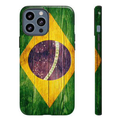 Brazil Phone Case Protective Tough Cover Flag of Brazil Samsung Brazilian Pride Hard Plastic Back Brazil Flag Cover IPhone Souvenir Gift Protective Case