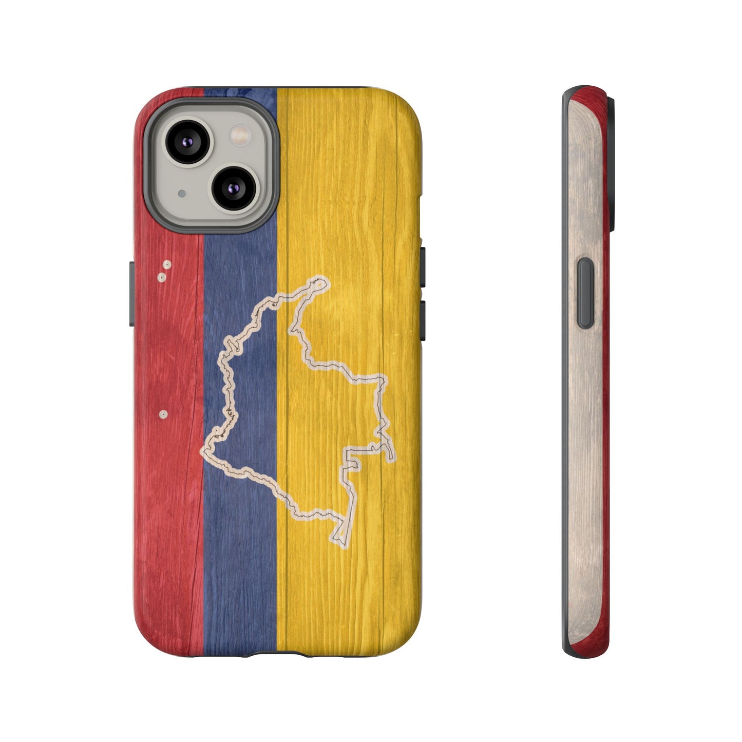 Colombian Flag Map Style iPhone Case Protective Tough Cover Flag of Colombia Samsung Colombian Pride Huawei Hard Plastic Back Colombia Phone