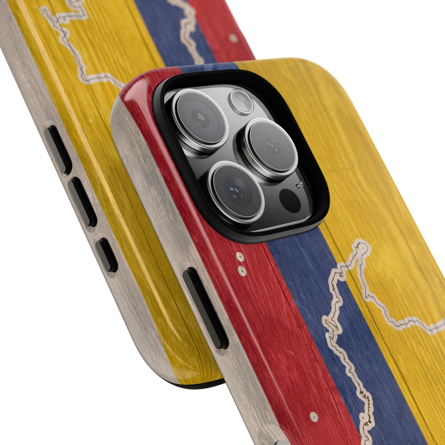 Colombian Flag Map Style iPhone Case Protective Tough Cover Flag of Colombia Samsung Colombian Pride Huawei Hard Plastic Back Colombia Phone
