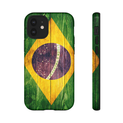 Brazil Phone Case Protective Tough Cover Flag of Brazil Samsung Brazilian Pride Hard Plastic Back Brazil Flag Cover IPhone Souvenir Gift Protective Case