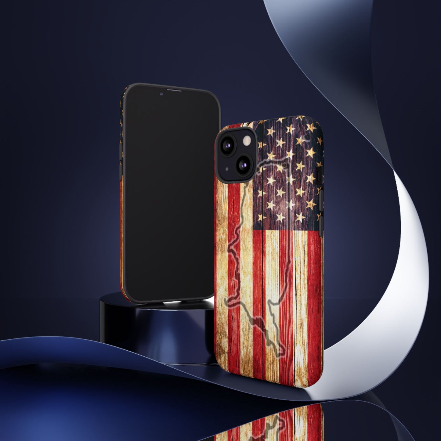 USA flag & map tough phone case for iPhone Samsung Google Patriotic impact-resistant cover with UV protection and shock absorption USA Flag