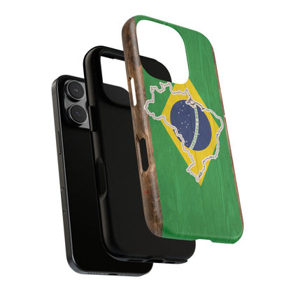 Brazil Flag Phone Map Case Protective Tough Cover Flag of Brazil Samsung Brazilian Pride Hard Plastic Back Brazil Flag Cover