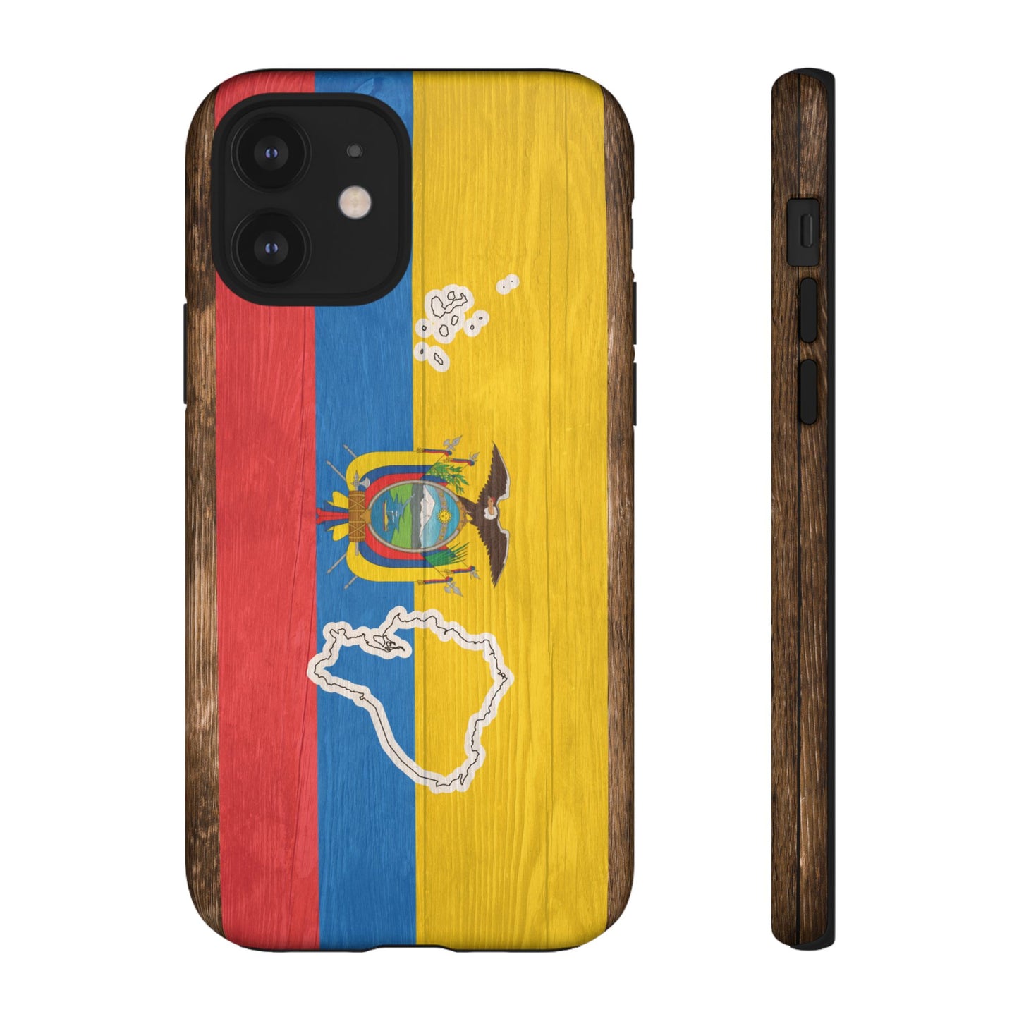 Ecuador Flag Phone Map Case Protective Tough Cover Flag of Ecuador Samsung Ecuadorian Pride Hard Plastic Back Ecuadorian Flag Cover