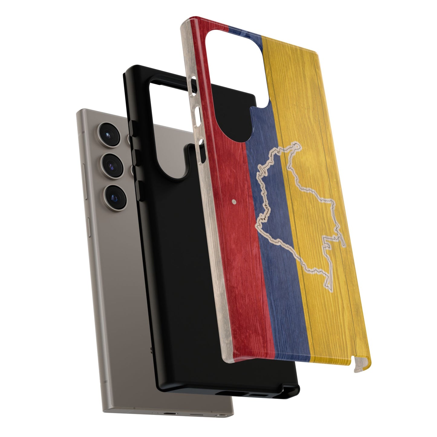 Colombian Flag Map Style iPhone Case Protective Tough Cover Flag of Colombia Samsung Colombian Pride Huawei Hard Plastic Back Colombia Phone