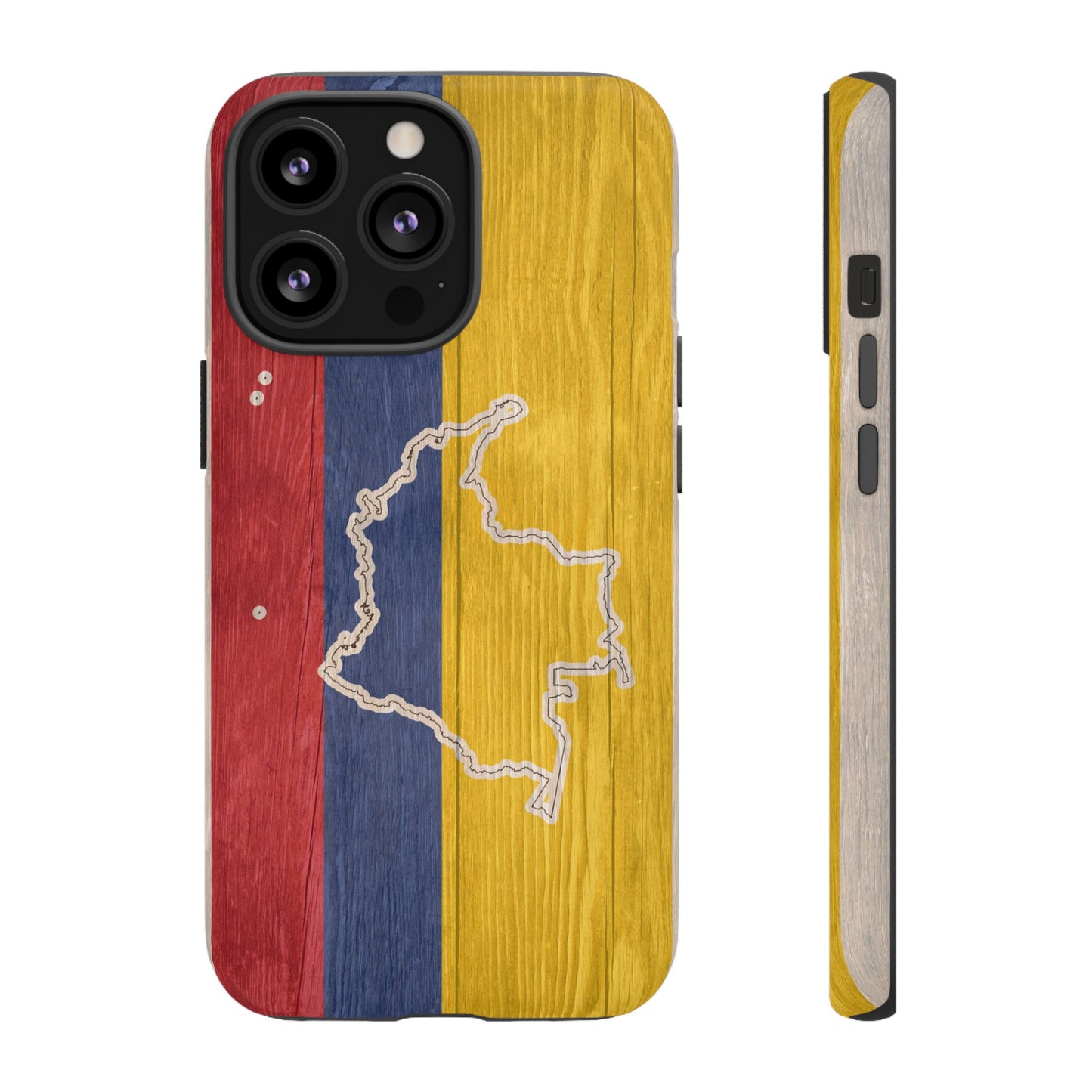 Colombian Flag Map Style iPhone Case Protective Tough Cover Flag of Colombia Samsung Colombian Pride Huawei Hard Plastic Back Colombia Phone
