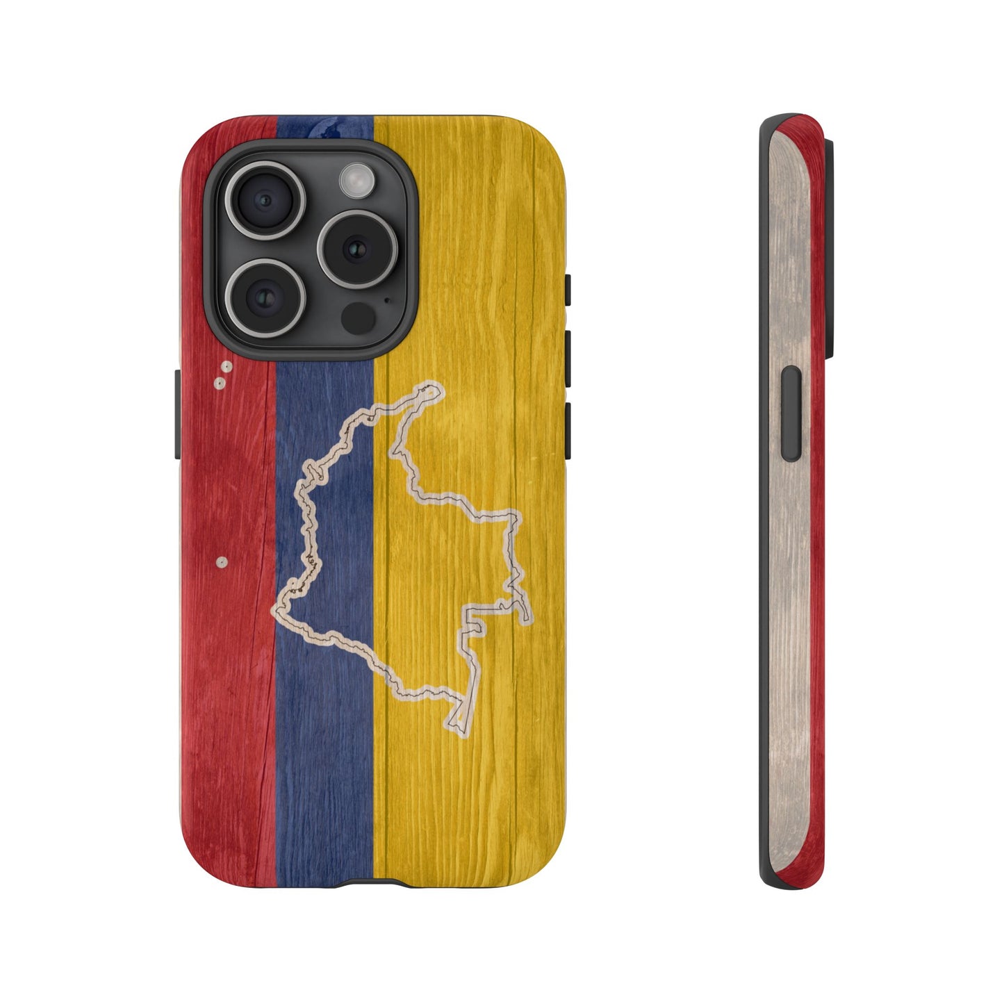 Colombian Flag Map Style iPhone Case Protective Tough Cover Flag of Colombia Samsung Colombian Pride Huawei Hard Plastic Back Colombia Phone