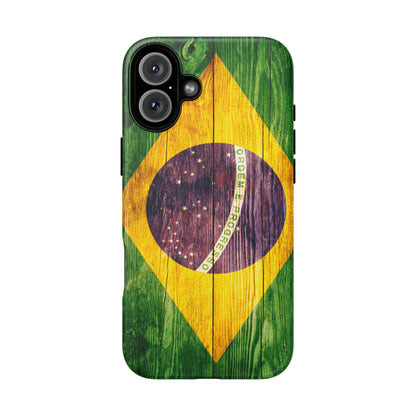 Brazil Phone Case Protective Tough Cover Flag of Brazil Samsung Brazilian Pride Hard Plastic Back Brazil Flag Cover IPhone Souvenir Gift Protective Case