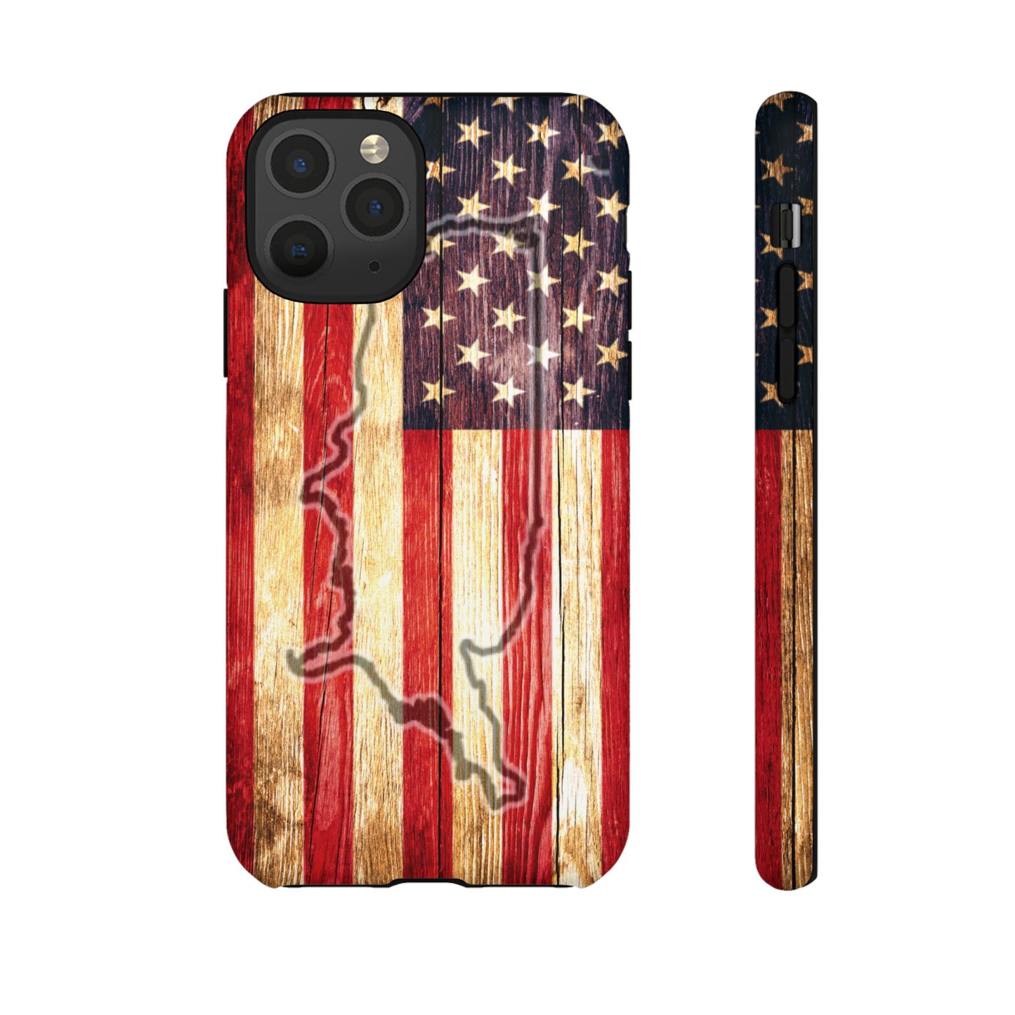USA flag & map tough phone case for iPhone Samsung Google Patriotic impact-resistant cover with UV protection and shock absorption USA Flag