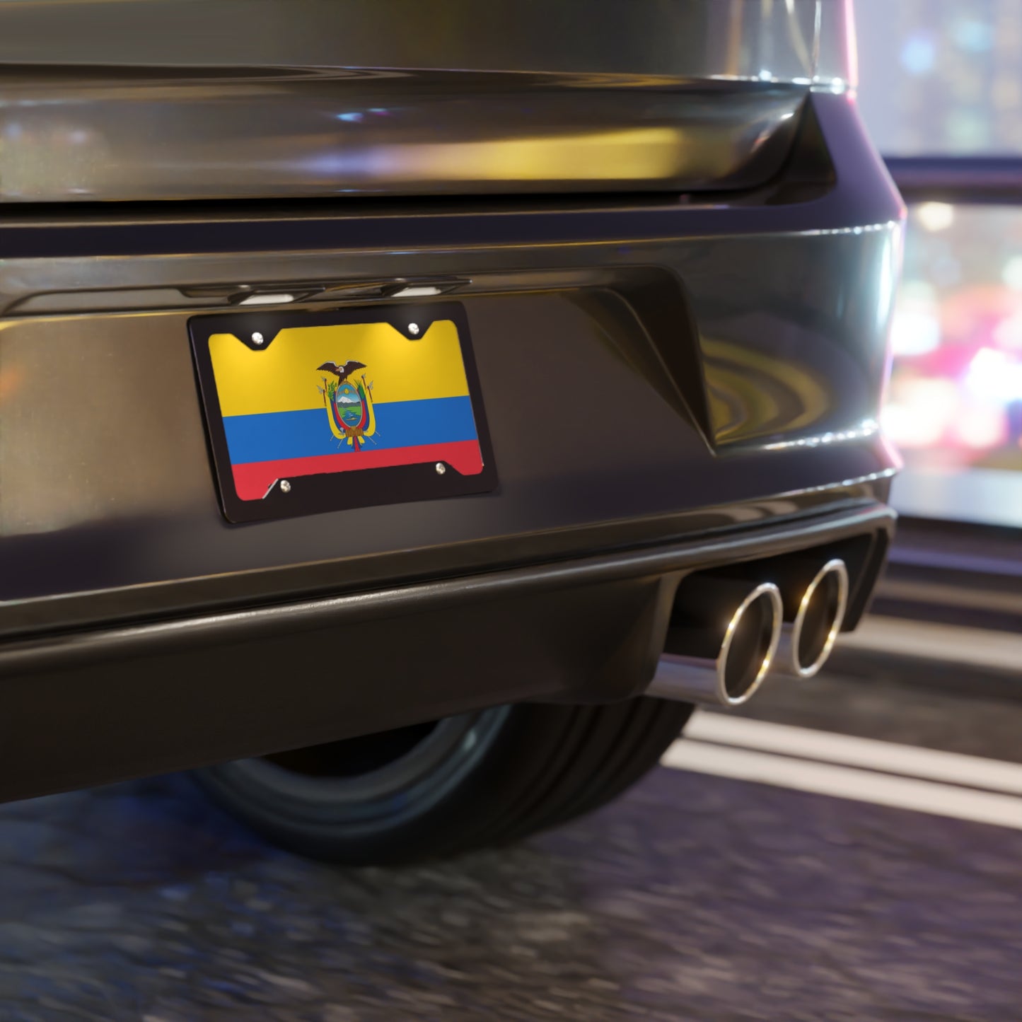 Ecuador Flag Vanity Plate Custom Car Decor Gift Personalized License Plate Automotive Accessory Car Enthusiasts Ecuadorian Pride Souvenir