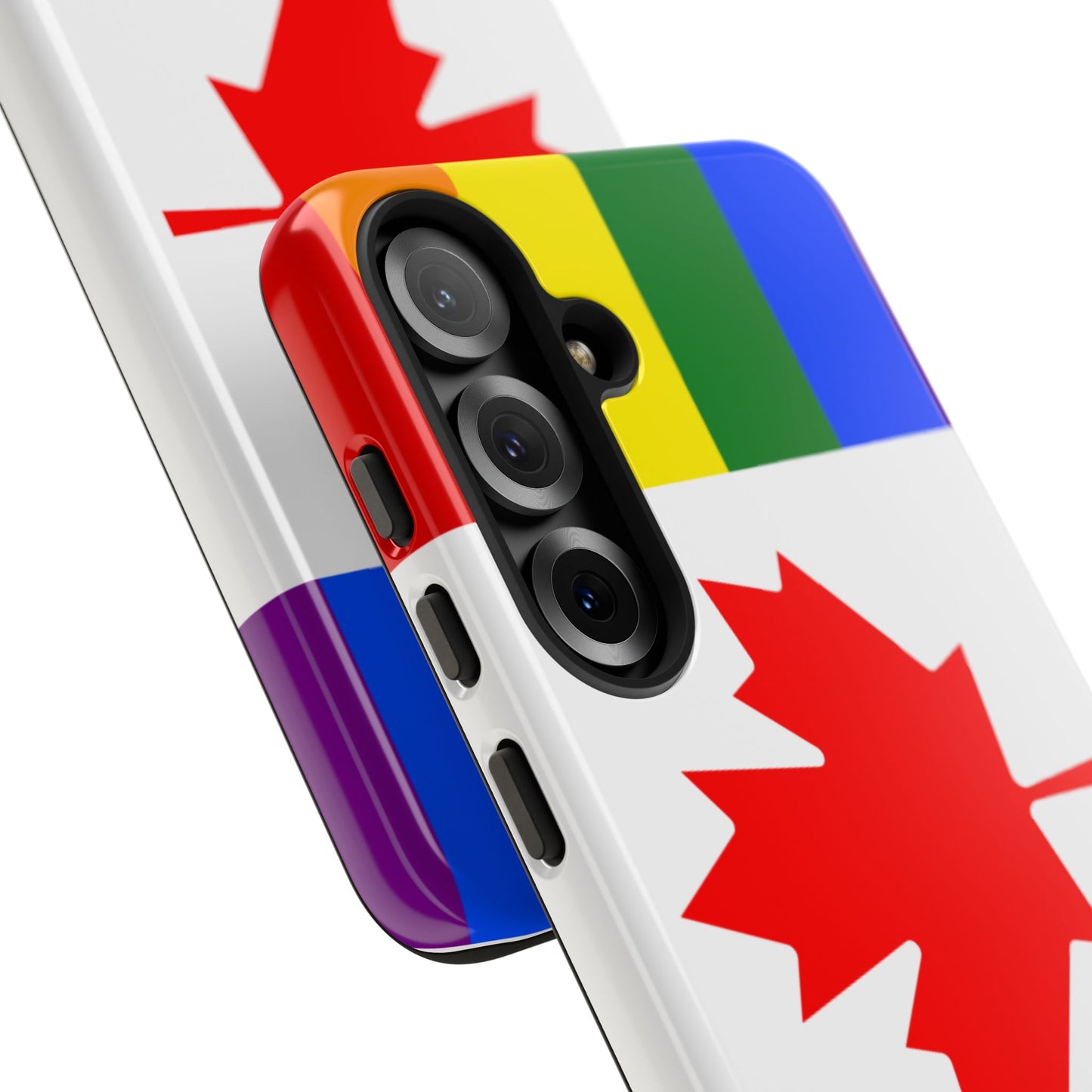 Pride Flag Phone Case -Tough Cases for LGBTQ+ Supporters Canada Theme Rainbow Design Colorful Accessories Birthday Gift