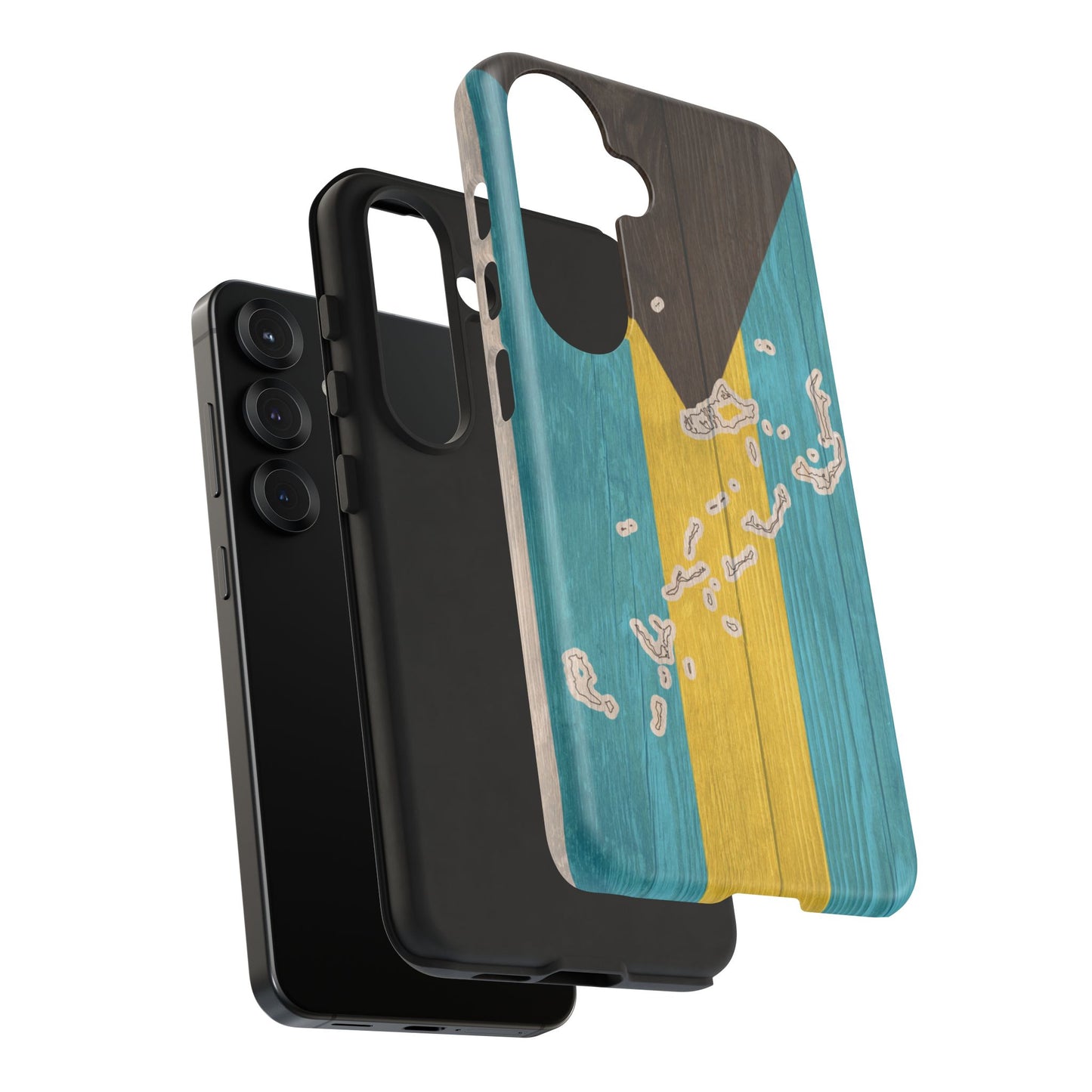 Bahamas Flag Phone Map Case Protective Tough Cover Flag of Bahamas Samsung Bahamian Pride Hard Plastic Back Bahamas Flag Cover