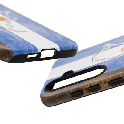 Argentina Flag Phone Case Samsung Tough Protective Cover Argentinean Pride Hard Plastic Map Argentinian Design Argentina Souvenir Wood Design Style