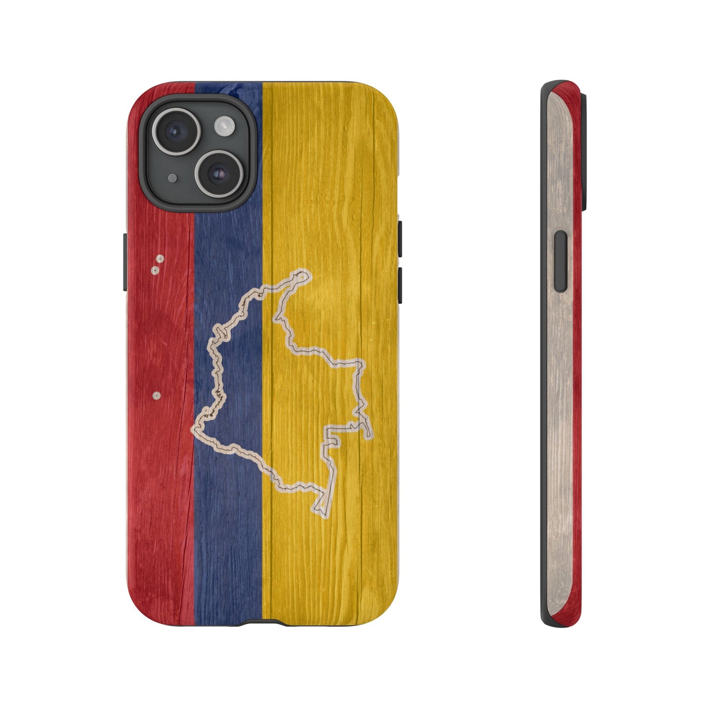 Colombian Flag Map Style iPhone Case Protective Tough Cover Flag of Colombia Samsung Colombian Pride Huawei Hard Plastic Back Colombia Phone