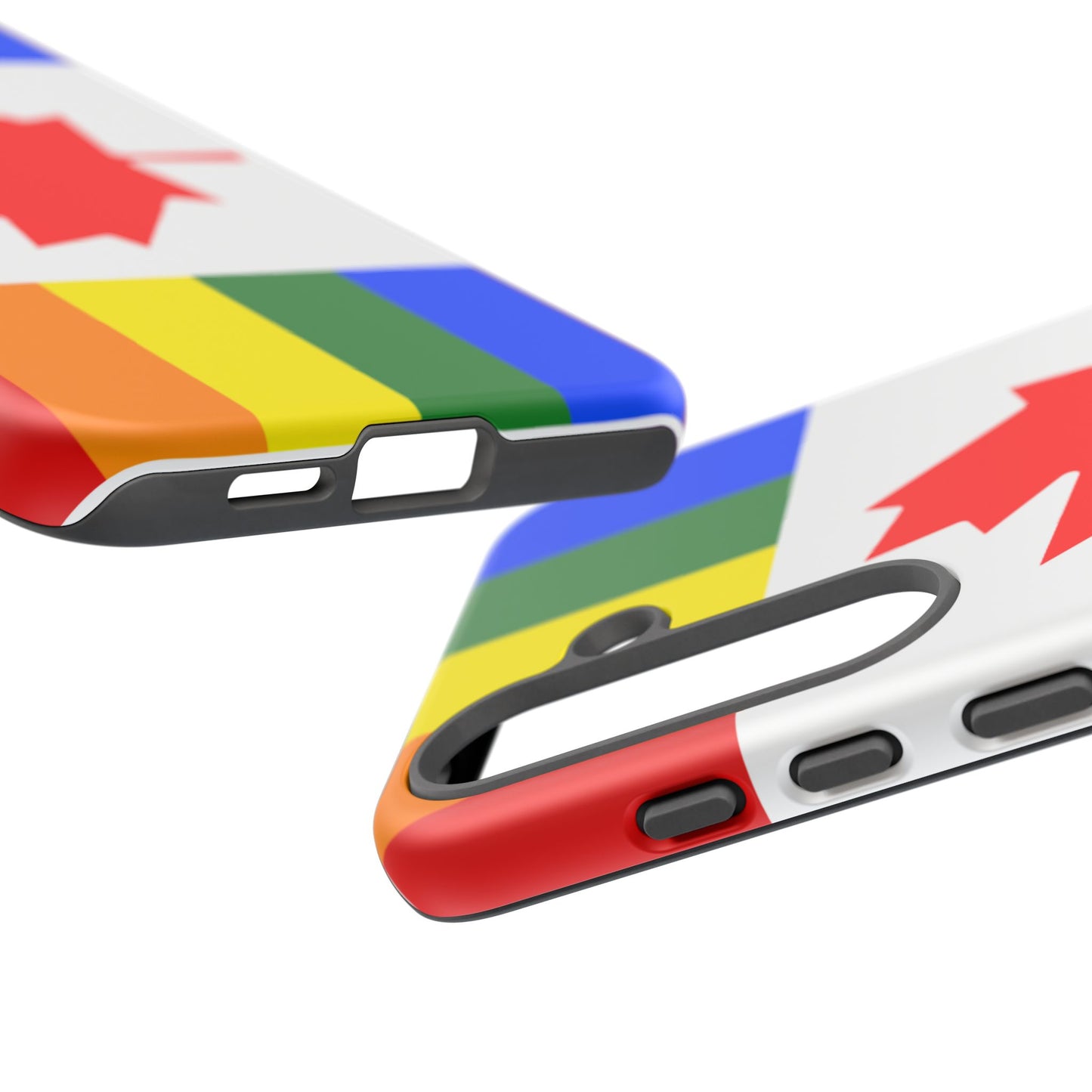 Pride Flag Phone Case -Tough Cases for LGBTQ+ Supporters Canada Theme Rainbow Design Colorful Accessories Birthday Gift