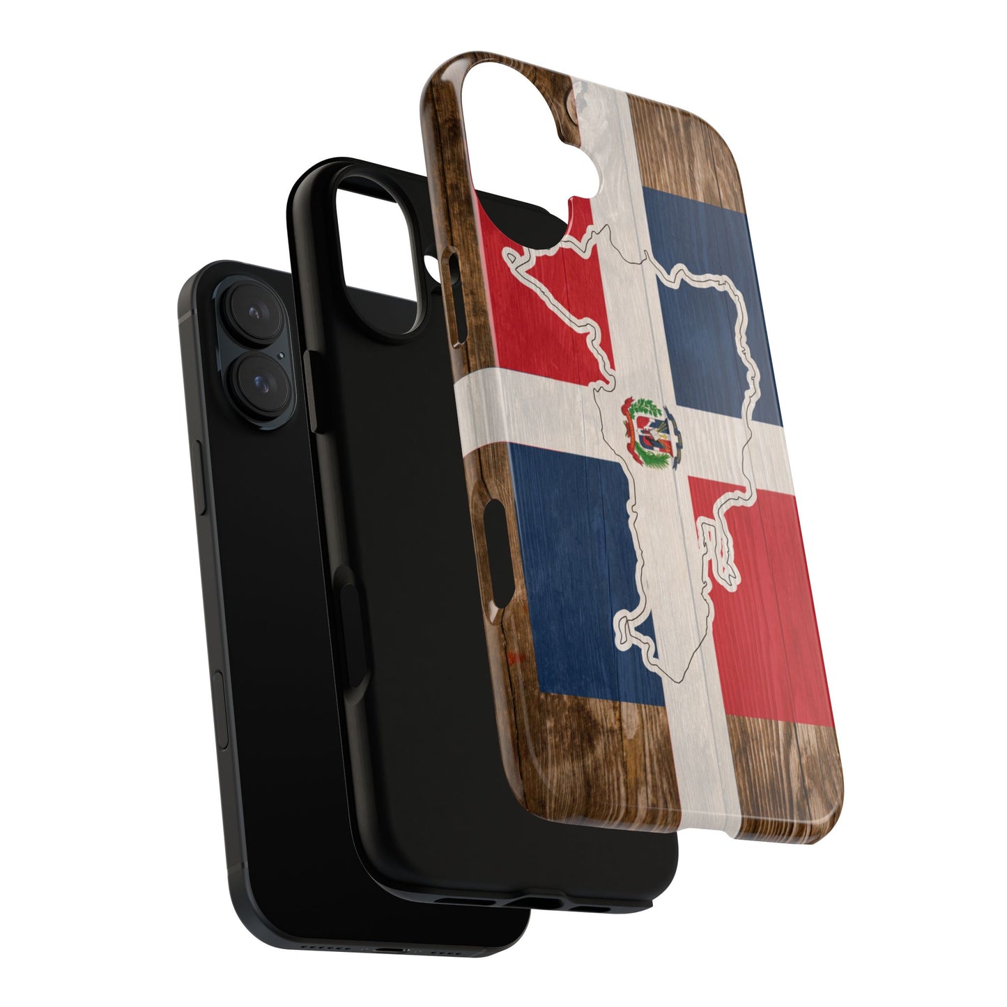 Dominican Republic Flag Phone Map Case Protective Tough Cover Flag of Dominican Pride Hard Plastic Back DR Flag Cover Dominicana