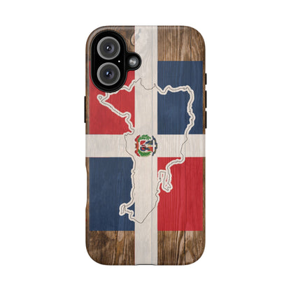 Dominican Republic Flag Phone Map Case Protective Tough Cover Flag of Dominican Pride Hard Plastic Back DR Flag Cover Dominicana