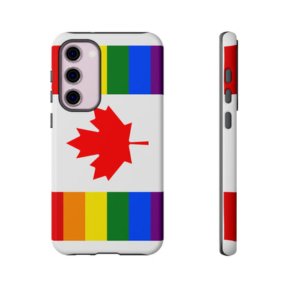 Pride Flag Phone Case -Tough Cases for LGBTQ+ Supporters Canada Theme Rainbow Design Colorful Accessories Birthday Gift