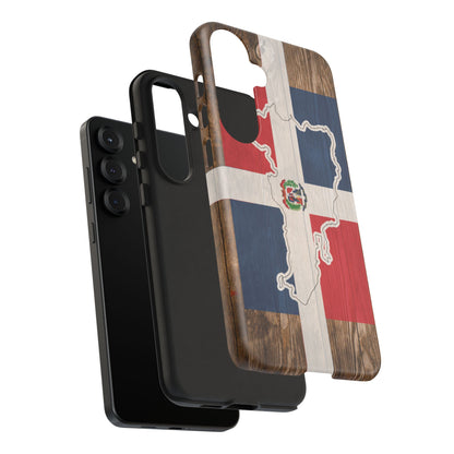 Dominican Republic Flag Phone Map Case Protective Tough Cover Flag of Dominican Pride Hard Plastic Back DR Flag Cover Dominicana