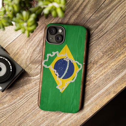 Brazil Flag Phone Map Case Protective Tough Cover Flag of Brazil Samsung Brazilian Pride Hard Plastic Back Brazil Flag Cover