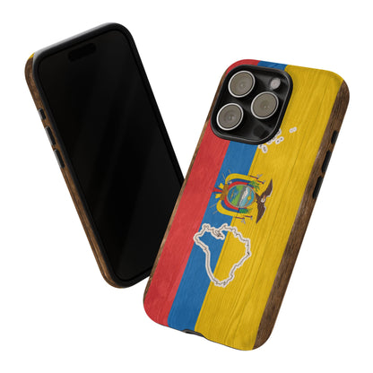 Ecuador Flag Phone Map Case Protective Tough Cover Flag of Ecuador Samsung Ecuadorian Pride Hard Plastic Back Ecuadorian Flag Cover