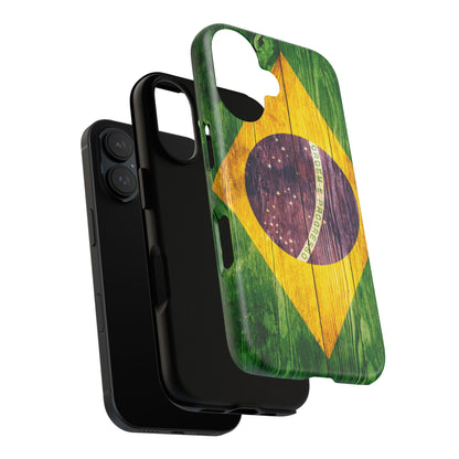 Brazil Phone Case Protective Tough Cover Flag of Brazil Samsung Brazilian Pride Hard Plastic Back Brazil Flag Cover IPhone Souvenir Gift Protective Case