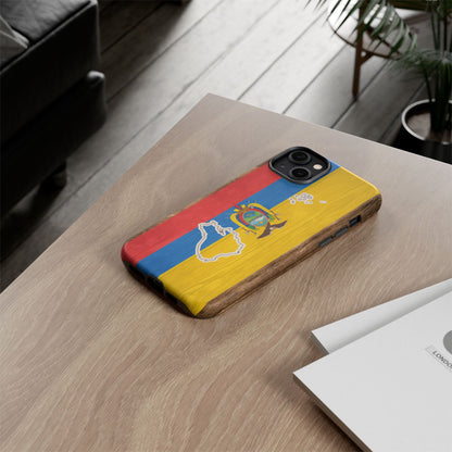 Ecuador Flag Phone Map Case Protective Tough Cover Flag of Ecuador Samsung Ecuadorian Pride Hard Plastic Back Ecuadorian Flag Cover