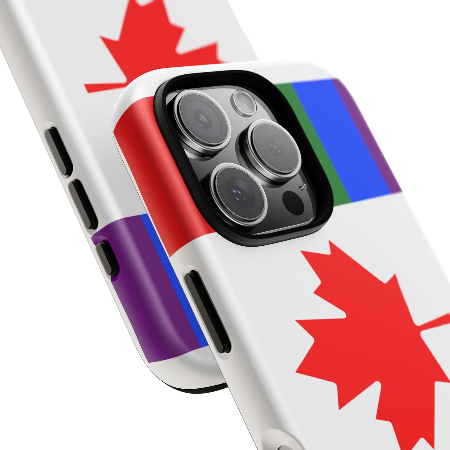 Pride Flag Phone Case -Tough Cases for LGBTQ+ Supporters Canada Theme Rainbow Design Colorful Accessories Birthday Gift