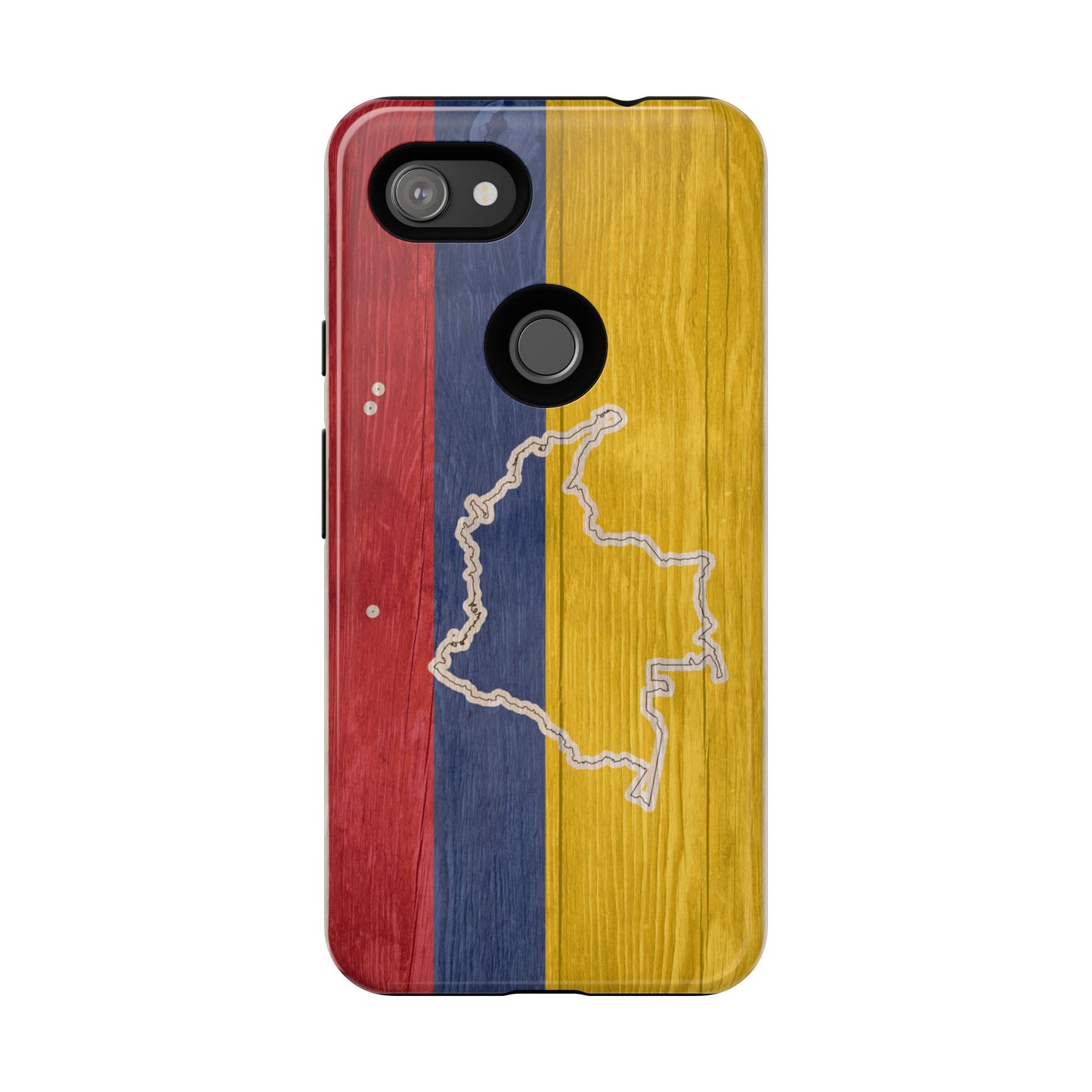 Colombian Flag Map Style iPhone Case Protective Tough Cover Flag of Colombia Samsung Colombian Pride Huawei Hard Plastic Back Colombia Phone