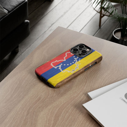 Venezuela Flag Phone Map Case Protective Tough Cover Flag of Venezuela Samsung Venezuelan Pride Hard Plastic Back Venezuela Map Cover