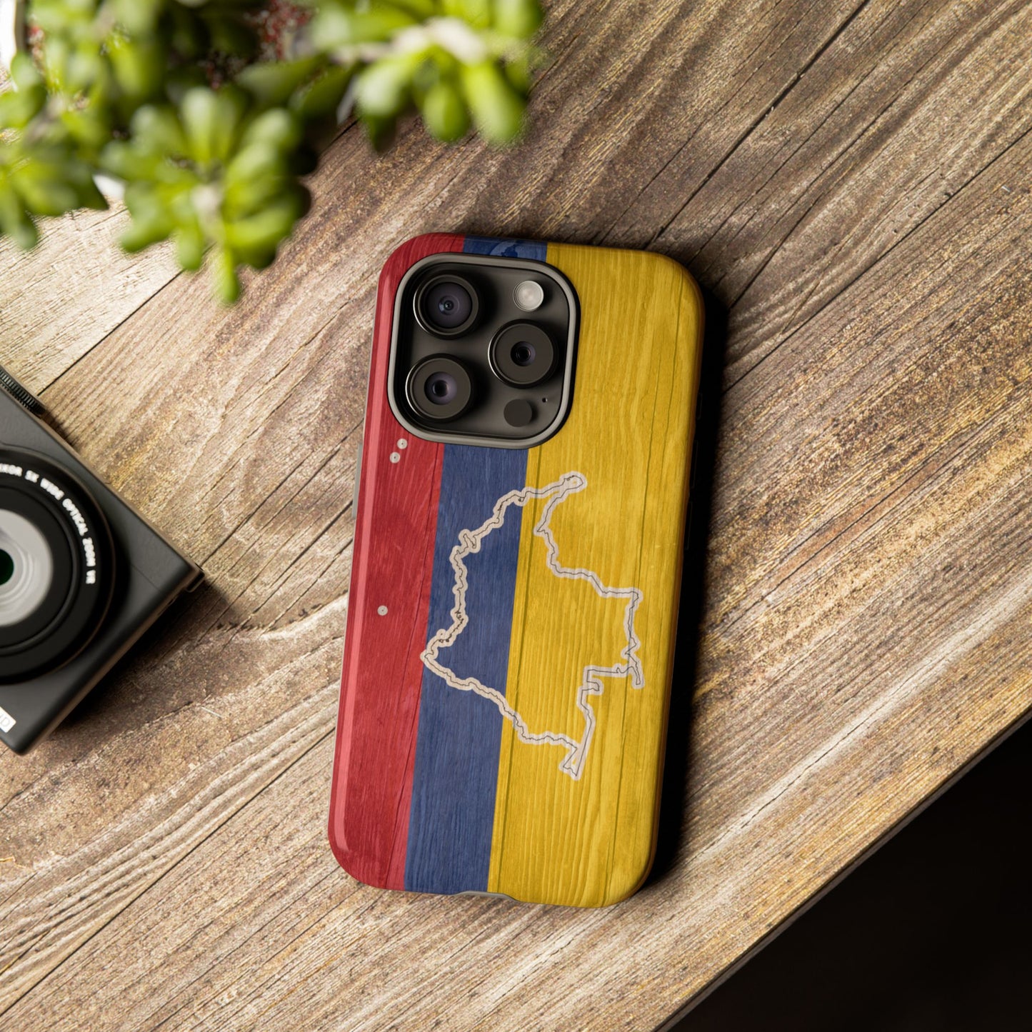 Colombian Flag Map Style iPhone Case Protective Tough Cover Flag of Colombia Samsung Colombian Pride Huawei Hard Plastic Back Colombia Phone