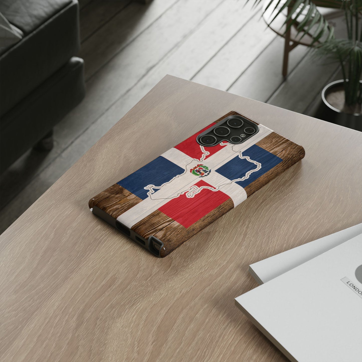 Dominican Republic Flag Phone Map Case Protective Tough Cover Flag of Dominican Pride Hard Plastic Back DR Flag Cover Dominicana