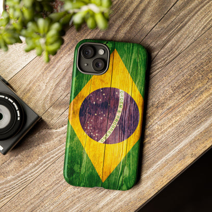 Brazil Phone Case Protective Tough Cover Flag of Brazil Samsung Brazilian Pride Hard Plastic Back Brazil Flag Cover IPhone Souvenir Gift Protective Case