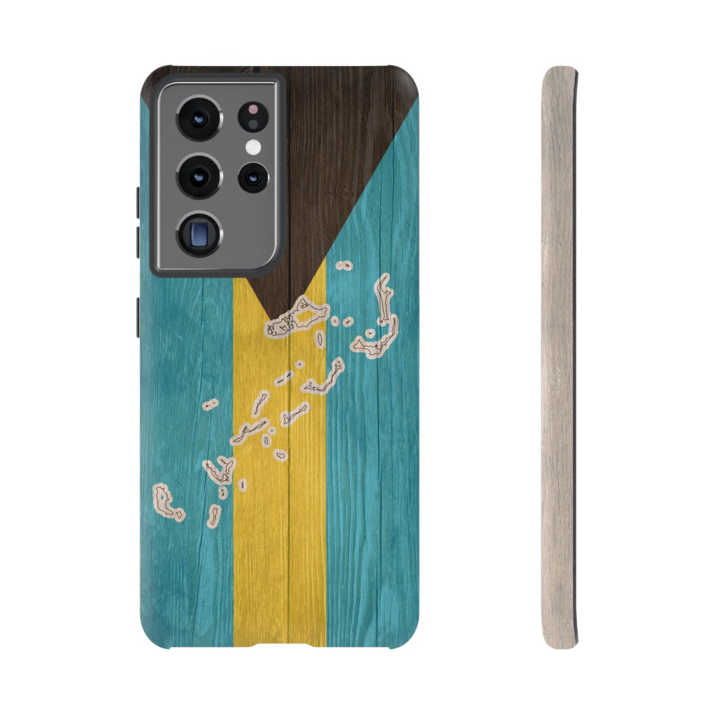 Bahamas Flag Phone Map Case Protective Tough Cover Flag of Bahamas Samsung Bahamian Pride Hard Plastic Back Bahamas Flag Cover