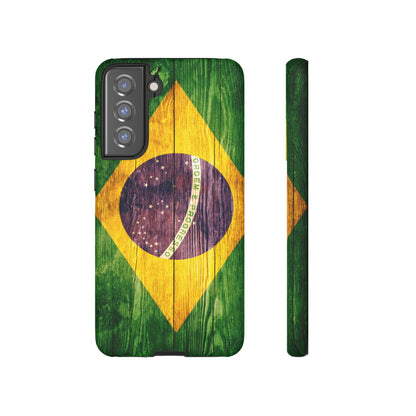 Brazil Phone Case Protective Tough Cover Flag of Brazil Samsung Brazilian Pride Hard Plastic Back Brazil Flag Cover IPhone Souvenir Gift Protective Case