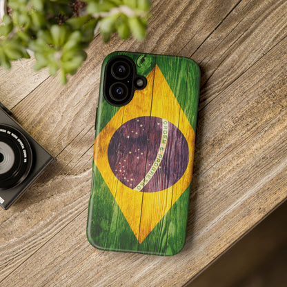 Brazil Phone Case Protective Tough Cover Flag of Brazil Samsung Brazilian Pride Hard Plastic Back Brazil Flag Cover IPhone Souvenir Gift Protective Case